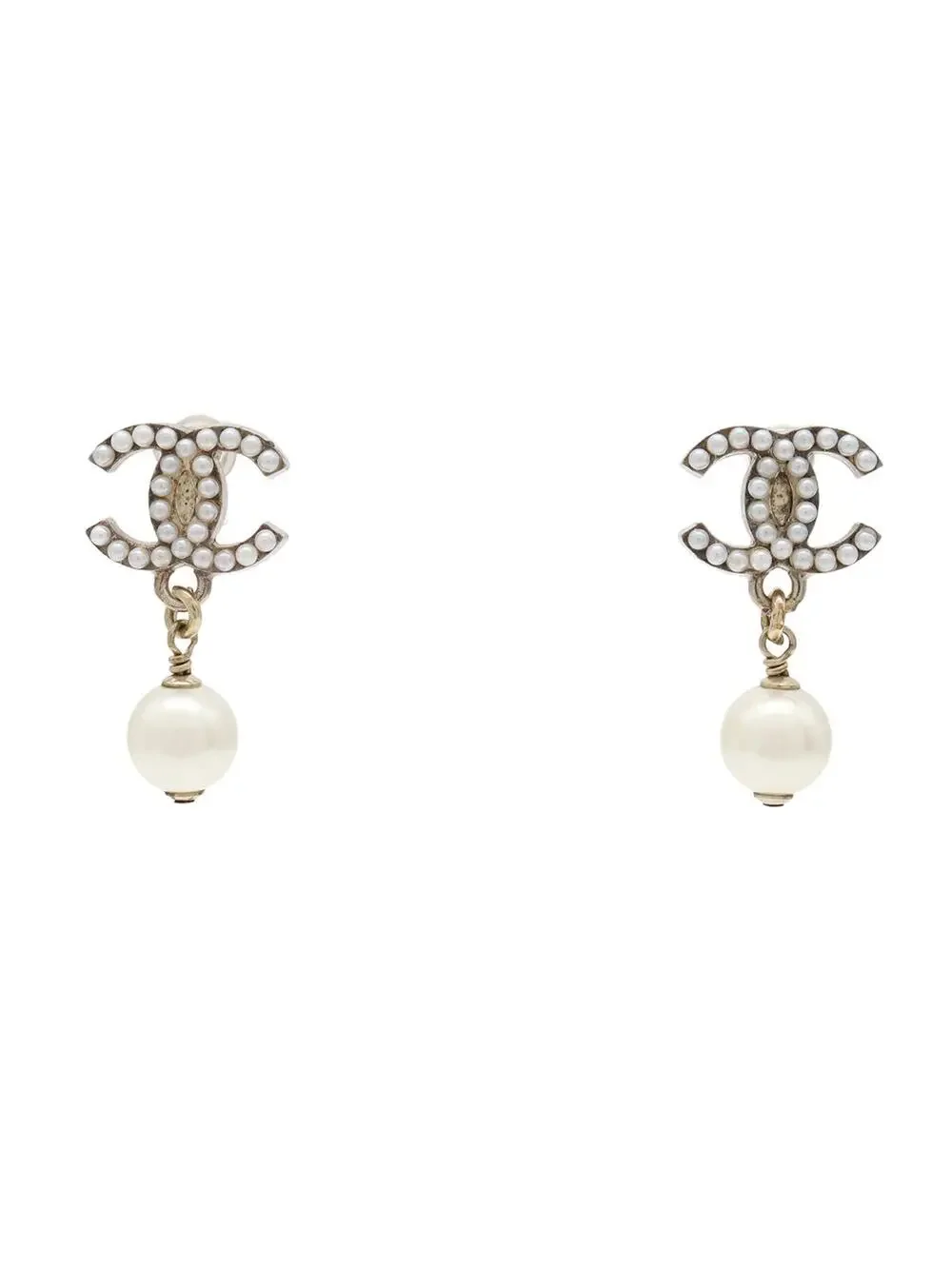 Chanel Cc Logo Earrings Metal #357826C64B